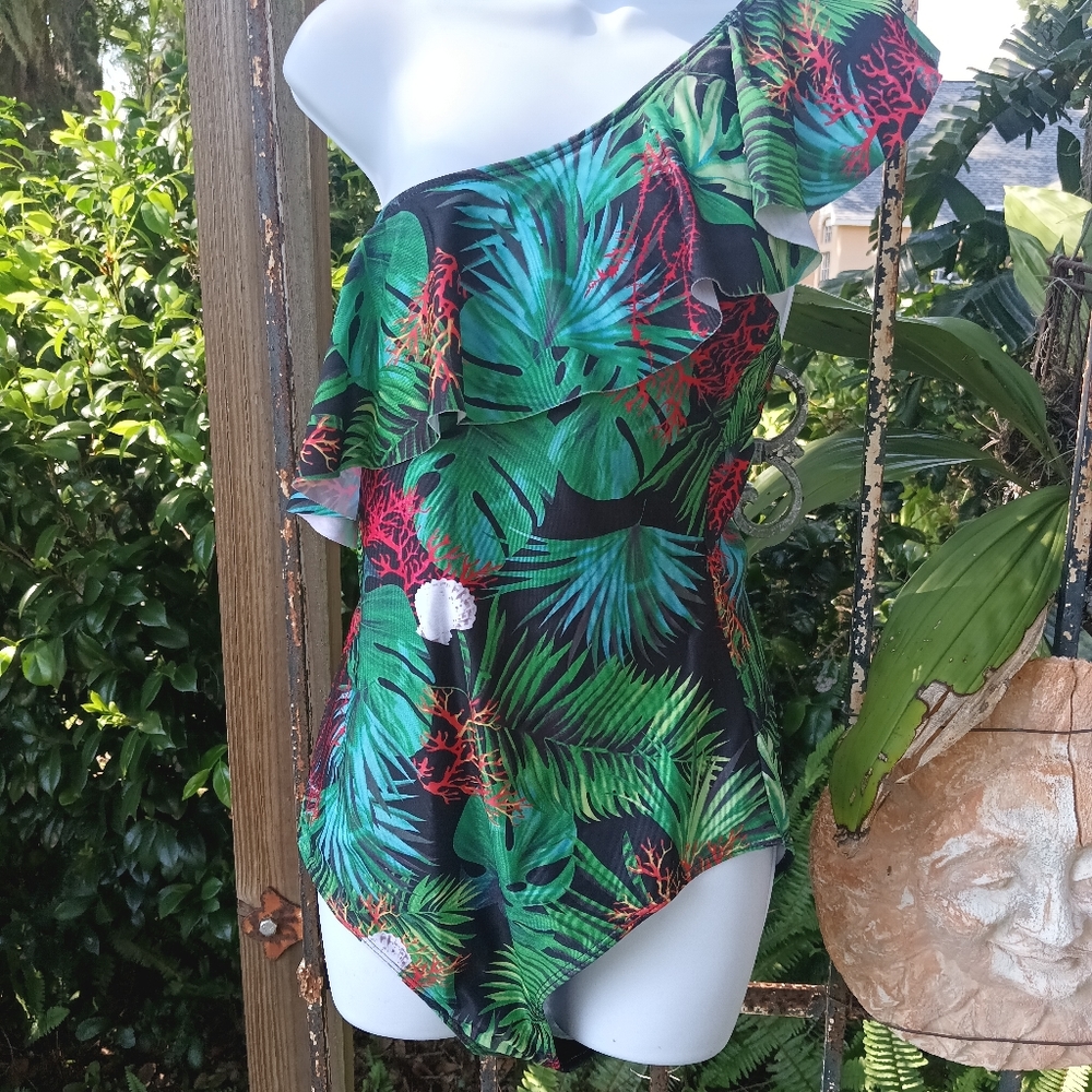 Rose Gal New Designer Luxe Swimsuit Large